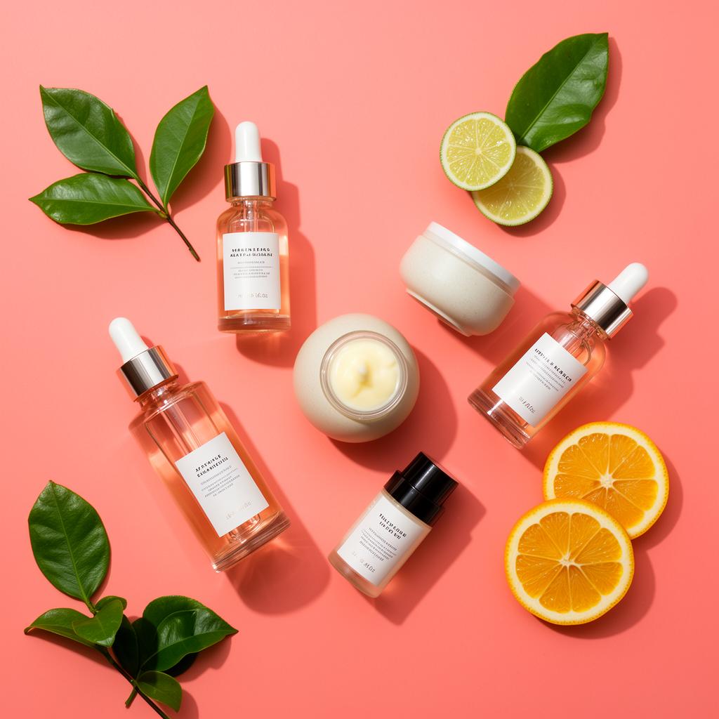 Skincare products with botanicals